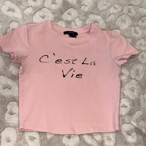 Forever21 'C'est La Vie' print.